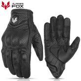 Vintage Leather Motorcycle Gloves – Wear-Resistant & Touchscreen - Himpall